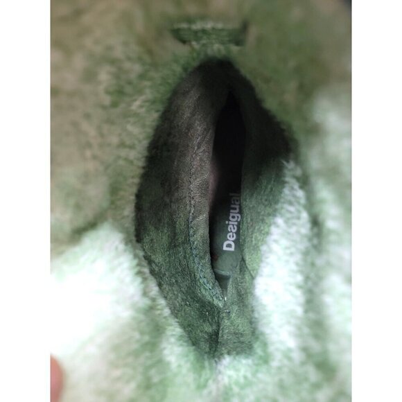 Desigual Authentic Women's Flat Velvet Mid Calf Panda Festival Boots Size 39 - Picture 11 of 13